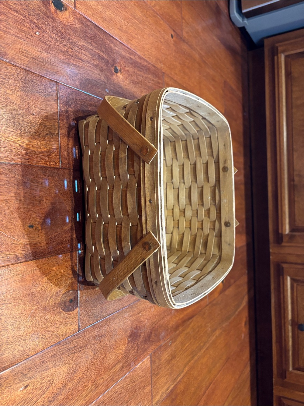 Longaberger Natural Brown Woven Handled Basket